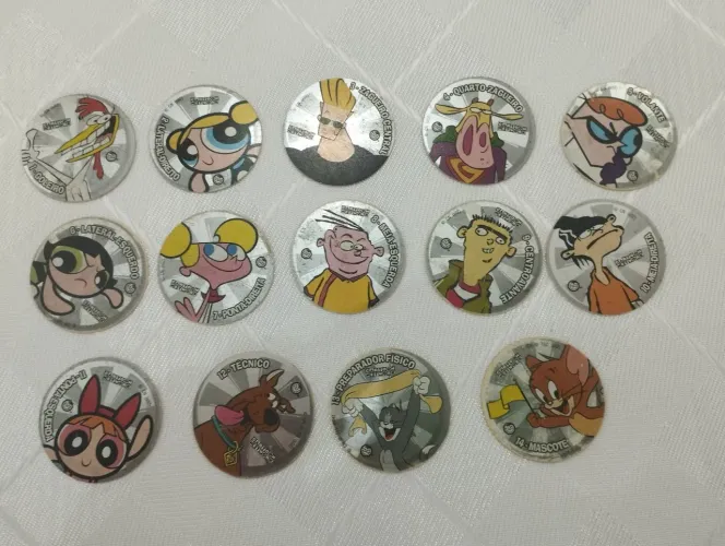 Coleção de Tazos Elma Chips Cartoon Network Prata