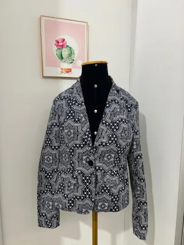 Blazer estampado feminino