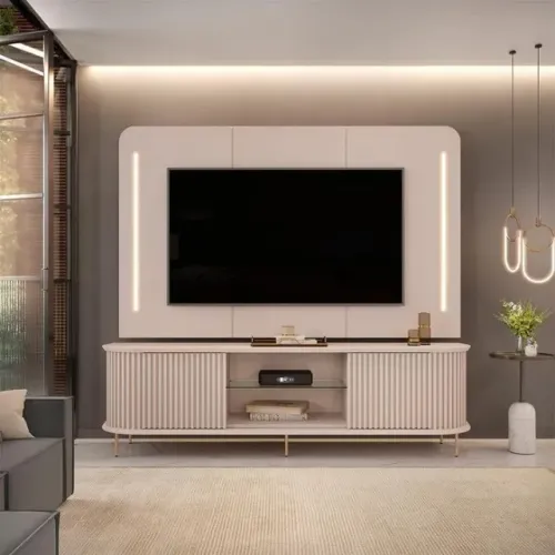 Bancada e Painel Atlas P/ TV até 75" com Leds- NOVO, DE FÁBRICA!