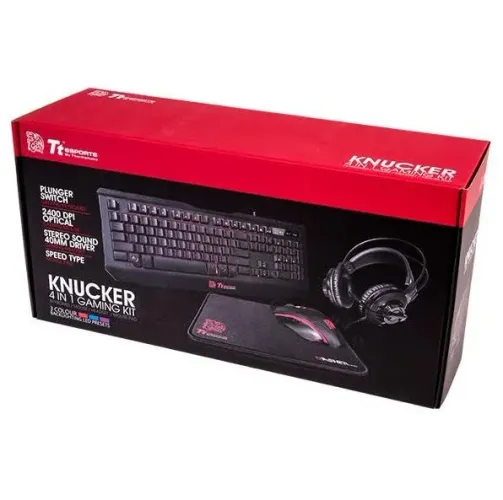 Kit Gamer Thermaltake 4 em 1 Teclado Mouse Headset Mouse Pad Novo lacrado