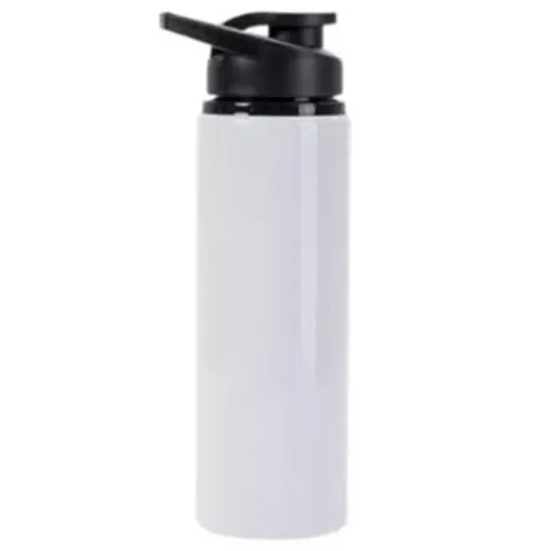 10 Squeezes Brancos Alumínio para Sublimação 750ml Alto Brilho
