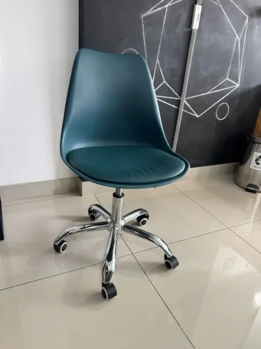 6 cadeiras almofadas e giratórias de escritório