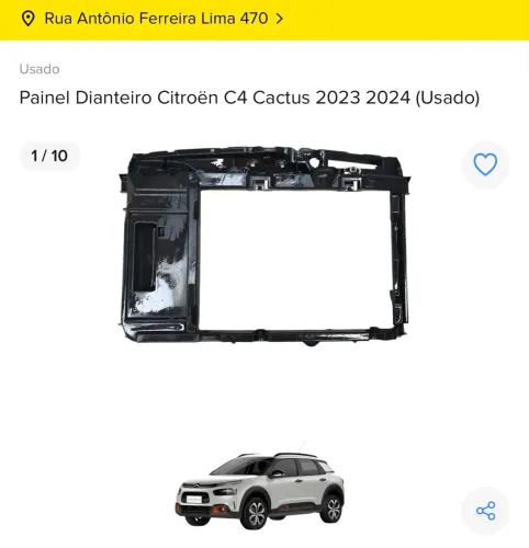 Painel Dianteiro Citroën C4 Cactus 2023