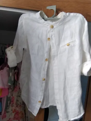 Camisa de linho branca