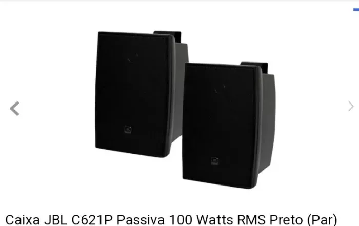 Caixa JBL C621P Passiva 100 Watts RMS Preto (Par)