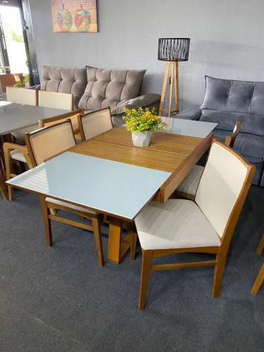 MESA EXTENSIVA ITALIA C/ 4 CADEIRAS CAPRI*_