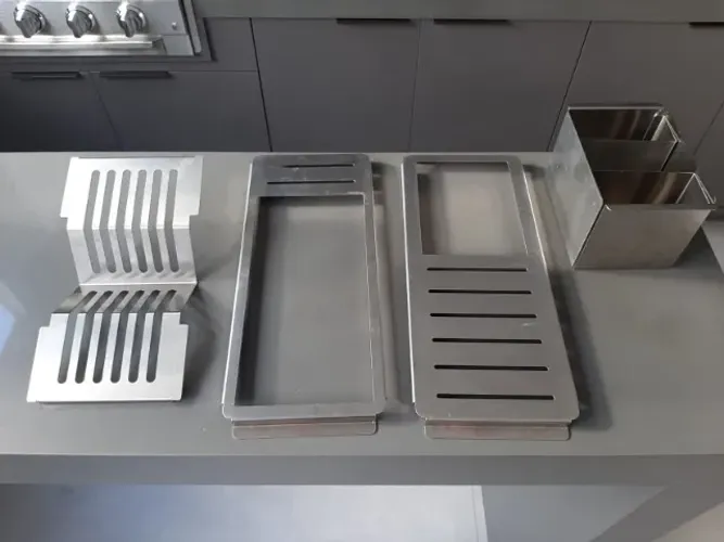 Kit Escorredores em aço inox para cubas Tramontina Quadrum Design Collection
