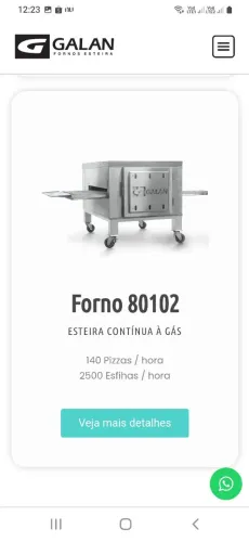 Forno Esteira 80102 - 120 Pizzas/hora