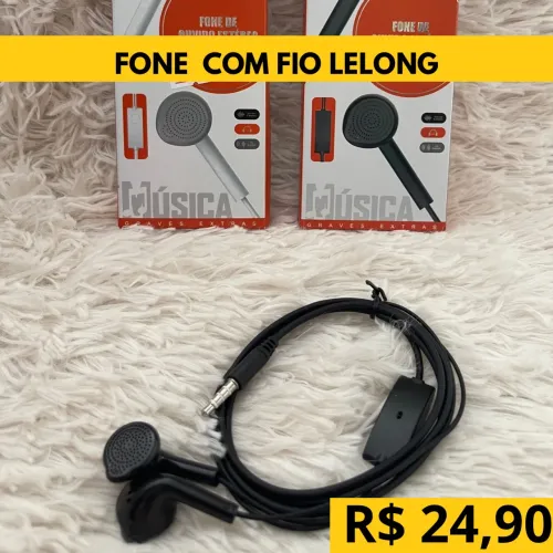 Fone de ouvido com fio Lelong - Graves Extras