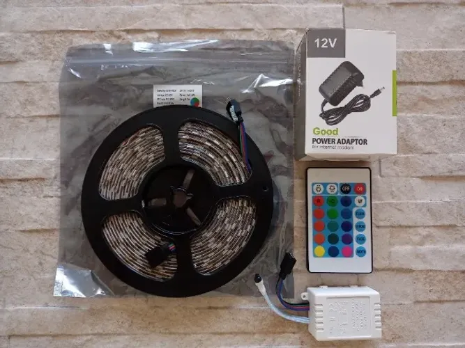 Fita Led 5050 Rgb Colorida 5m 16 Cores + Fonte e Controle Remoto