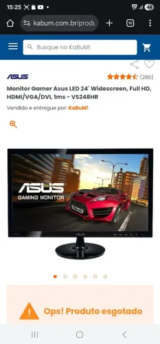 Monitor gamer asus 24