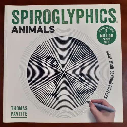 Livro de colorir Spiroglyphics Animals, Thomas Pavitte