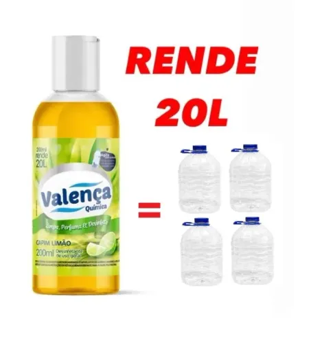 DESINFETANTE CONCENTRADO (DILUIÇAO 200ML P/ 20L) - CAPIM LIMAO