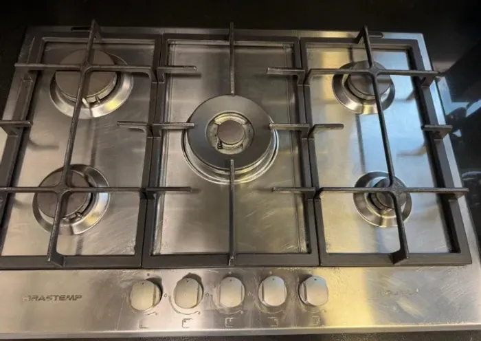 Cooktop 5 Bocas Brastemp Gourmand Inox Com Duplachama E Trem