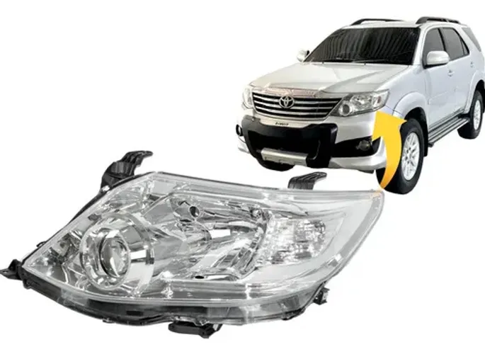 Farol Toyota Hilux Sw4 Cromado 2012 2013 A 2015 Sem Xenon Le