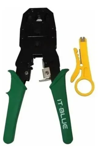 Alicate de Climpar Conector Plug RJ45, RJ11, RJ12 Cabo de Rede e Telefone + DECAPADOR