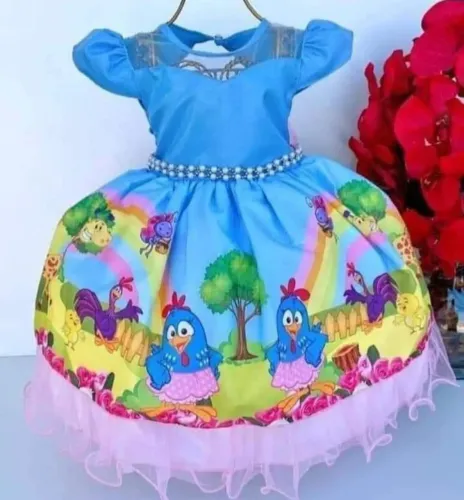 Vestido galinha pintadinha