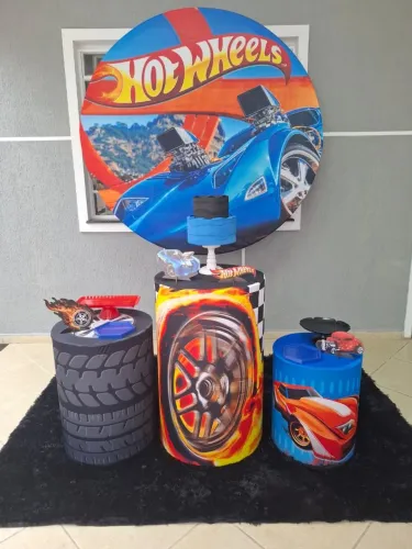 Pegue e Monte Decoração Hot Wheels 