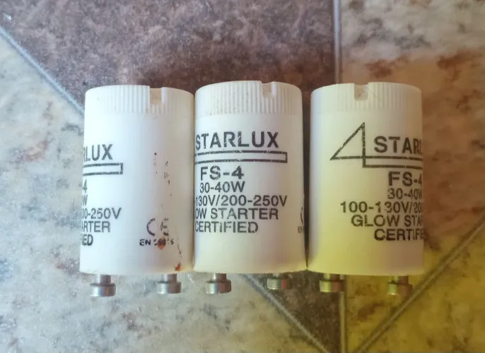 Kit de 3 Starters para Lâmpadas Fluorescentes