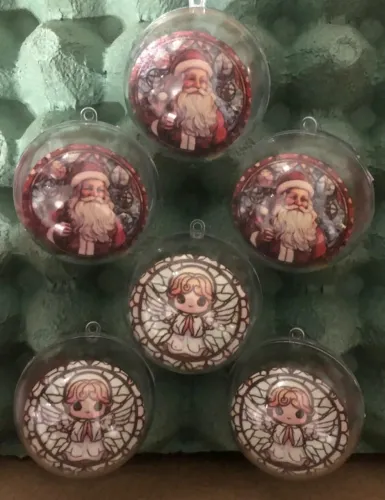 Kit bolas de acrilico - Enfeite Arvore de Natal