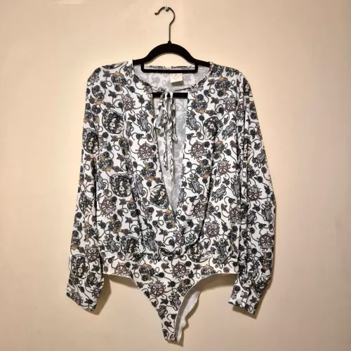 Body estampado em crepe G