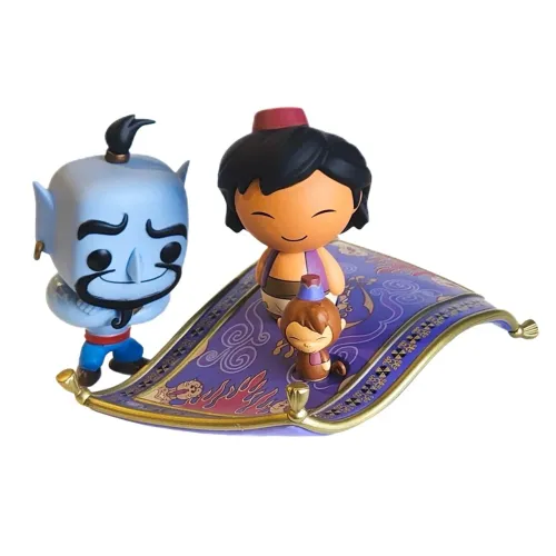 Funko Gênio + Aladdin e Abu com Tapete Mágico Disney