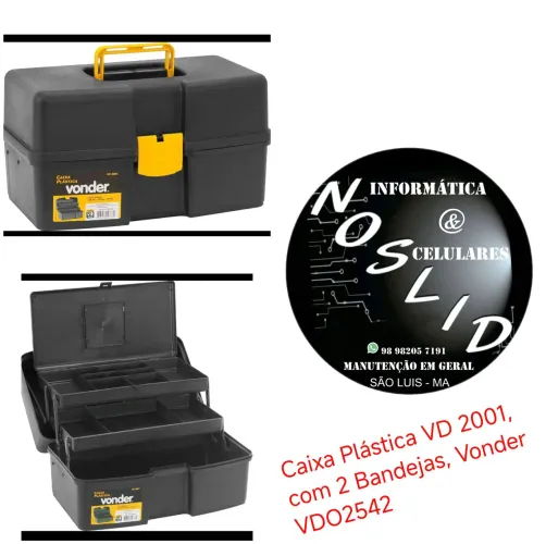 Caixa Plástica Vonder com 2 Bandejas VD2001