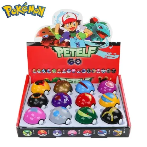 Kit 12 Figuras Pokémon com Pokébolas - PVC