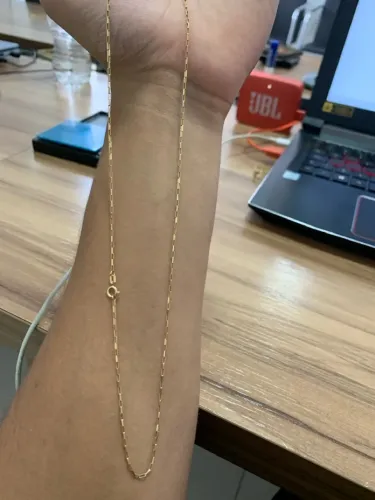 Corrente tijolinho nova em ouro 18k