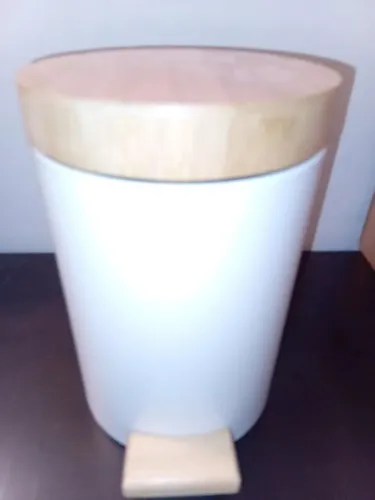 Lixeira de bambu nova 3 litros