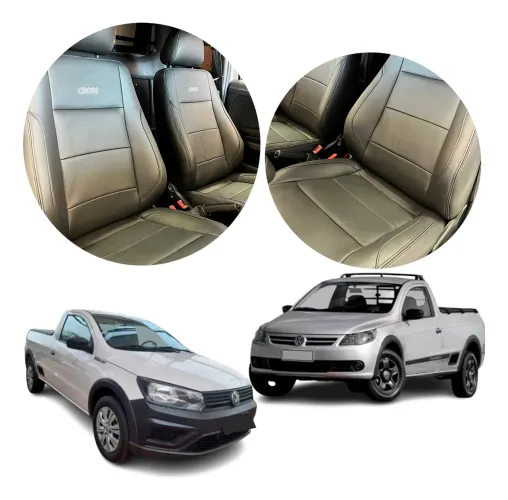 CAPA BANCO COURVIN COURO VW SAVEIRO G5 C/S GRAFITE - GTR