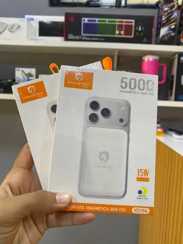 Power Bank Magnético Sem Fio 5.000mAh - R$135,00