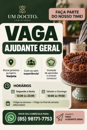 Precisa Ajudante Geral - Varjota
