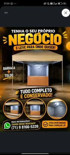 Barraca e o toldo 