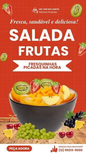 FRUTAS PICADAS E GELADINHAS