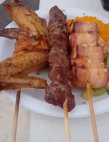 Espetinho pronto