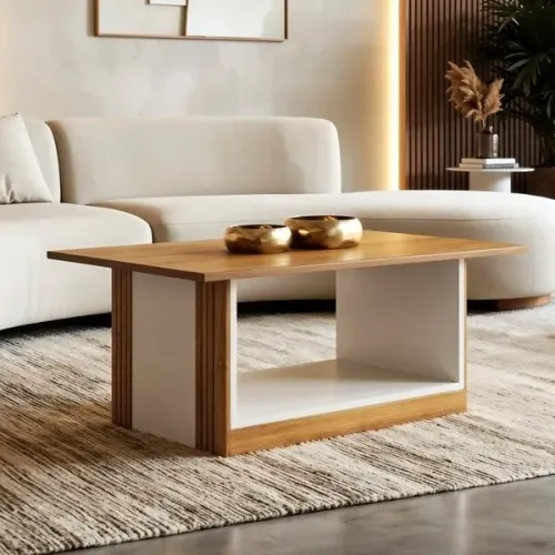 Mesa de Centro Retangular com Rodizios 86Cm. São Produtos Novos Direto de Fábrica.