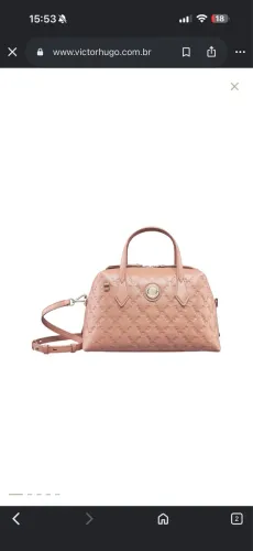 Bolsa Victor Hugo rosa original com nf estilo necessaire