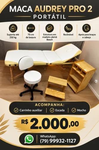 Maca Audrey conjunto completo com gabinete, mocho e escada