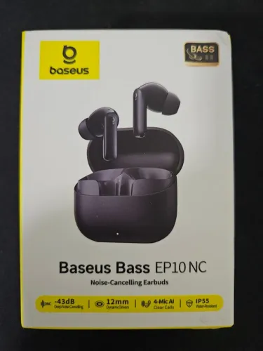 Fone bluetooth Baseus Bass EP10 com ANC Preto Lacrado