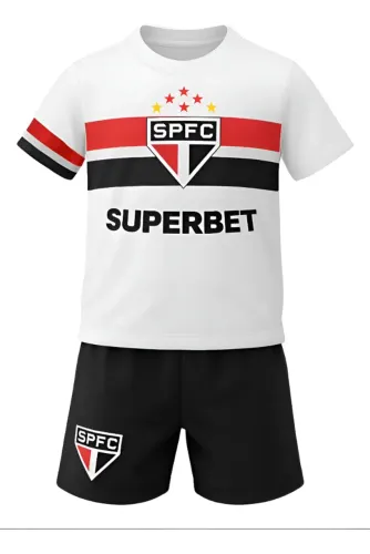 Conjunto São Paulo Futebol Clube - Camisa e Shorts - Infantil