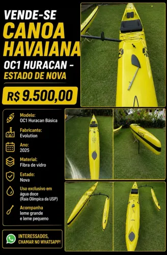 Vendo Canoa Havaiana OC1. Caiaque.
