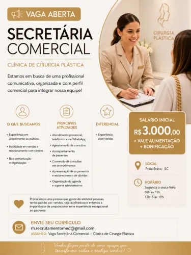 VAGA Secretária Clínica Médica 