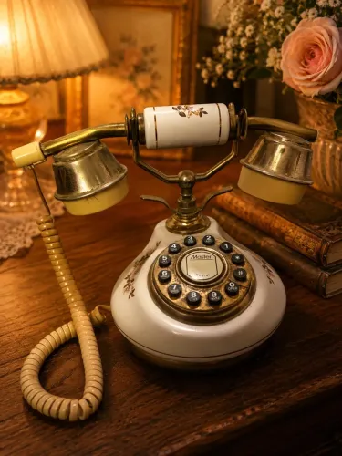 Telefone Antigo Master Radial Vintage Floral - Funcionando ?