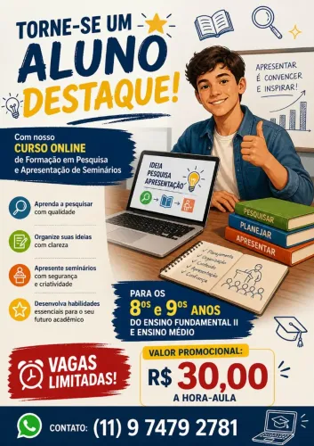 Curso Online de Formação em Pesquisa e Apresentação de Seminários Escolares