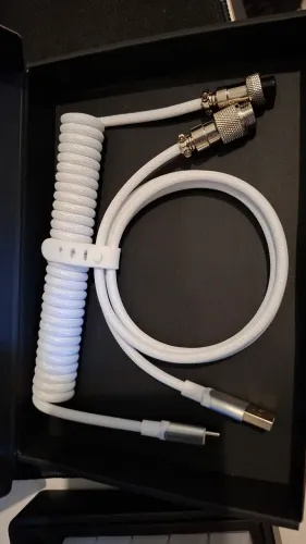 Cabo coiled P/ teclado mecânico - Attack Shark C01 Pro (novo)