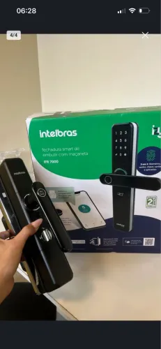 Fechadura Digital Intelbras IFR 7000 Smart Biometria Senha App Nova