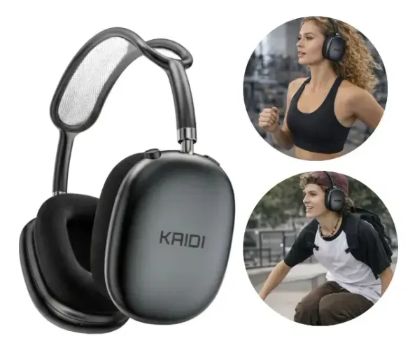 Fone Sem Fio Kaidi 4213 Bluetooth 90h Preto Chamadas Jogos