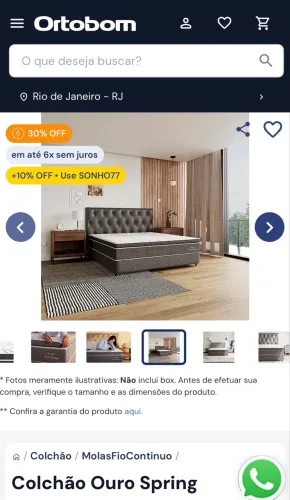 Cama casal Ouro Spring ortobom