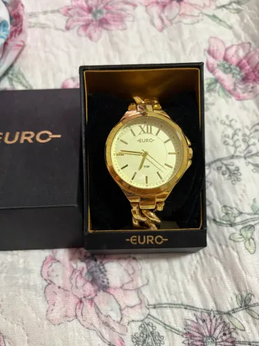 Relógio Euro Chains Dourado